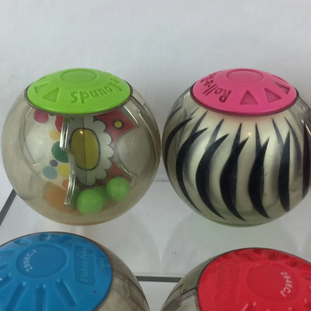 Fisher Price Roll-a-Rounds Balls Lot of 12 Sensory Activity Toys Vintage